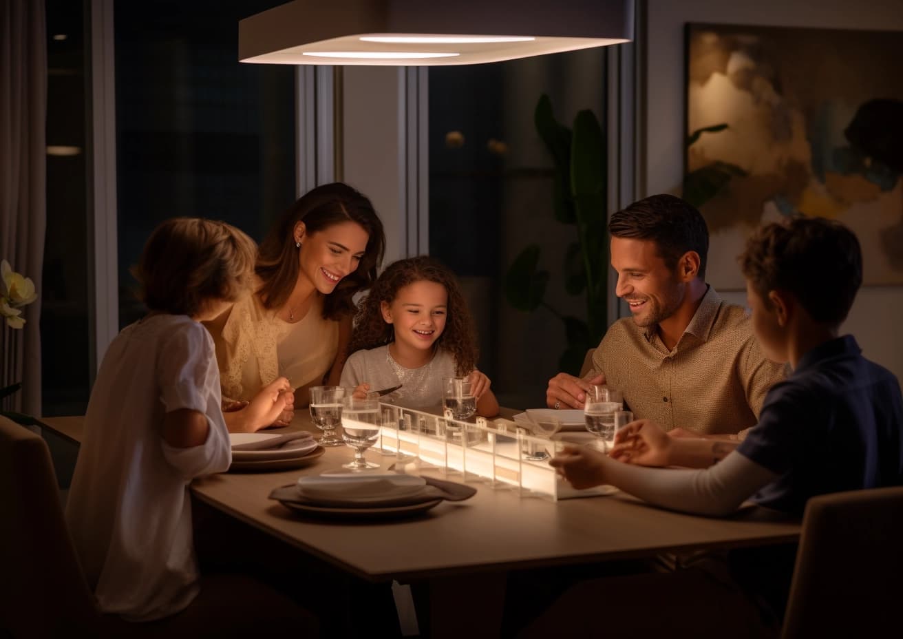 family on the terrace